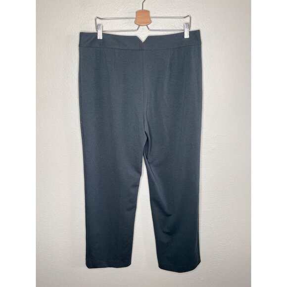 Nic Zoe Charcoal Notched Waist Gray Dress Trousers Size 16 - Picture 2 of 10